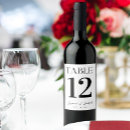 Search for table number wine labels Elegant