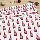 Search for gnome christmas wrapping paper Red and white