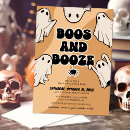 Search for boos and booze halloween invitations Retro
