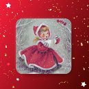 Search for vintage christmas girl stickers Snow