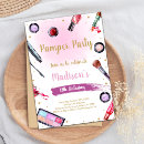 Search for makeup birthday invitations Glitz and glam