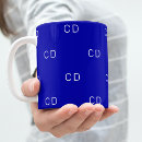 Search for royal blue monogram mugs Blue and white