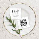 Search for qr code wedding rsvp cards Black and white