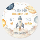 Search for space thank you stickers Rocket ship