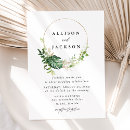 Search for gold circle frame invitations Greenery