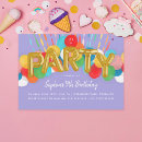 Search for rainbow balloons invitations Purple