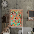 Search for teal and brown art Orange