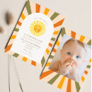 Search for sunshine 1st birthday invitations Yellow