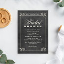 Search for chalkboard bridal shower invitations Floral
