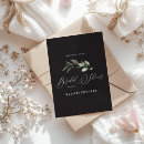 Search for black and gold bridal shower invitations Eucalyptus