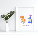 Search for rabbit posters Blue
