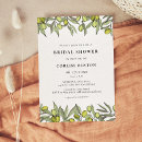 Search for olive branch bridal shower invitations Greenery