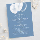 Search for white baby boy shower invitations Blue and white