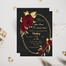 Search for burgundy black wedding invitations Black and red