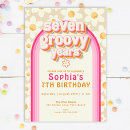 Search for seven birthday invitations Pink