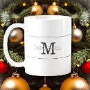 Search for silver and black mugs Monogrammed
