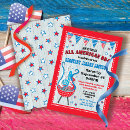 Search for all american bbq invitations Red white and blue