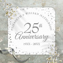 Search for 25th silver anniversary wedding stickers Modern