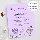 Search for purple floral birthday invitations Wildflowers