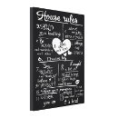 Search for house rules canvas prints Typography