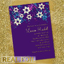 Search for confetti bar bat mitzvah invitations Star of david