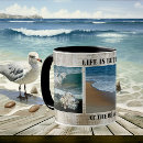 Search for lifes better at the beach mugs Coastal