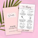 Search for hair extensions business cards Blush pink