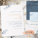 Search for dusty blue and silver wedding invitations Typography