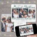 Search for our first christmas cards Merry and married