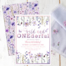 Search for wild and onederful birthday invitations Flowers