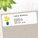 Search for cactus plant return address labels Colourful