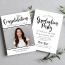 Search for congratulations party invitations Black and white