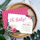 Search for tropical floral baby shower invitations Flowers