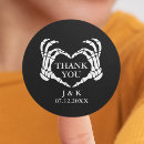 Search for skeleton thank you stickers Black