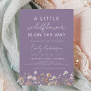 Search for purple and orange baby shower invitations Floral