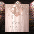 Search for rose gold sweet 16 backdrops Booth