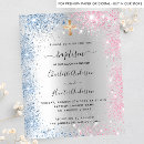Search for twins invitations Pink and blue
