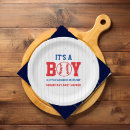 Search for baseball baby shower plates Red