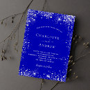 Search for royal blue wedding invitations Silver