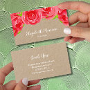 Search for red rose business cards Hairstylist