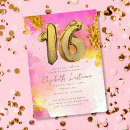 Search for trendy sweet 16 invitations Pink