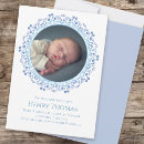 Search for floral birth announcement cards Blue