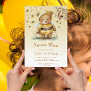 Search for honeycomb birthday invitations Cute bee