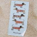 Search for dachshund beach towels Doxie