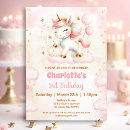Search for unicorn 2nd birthday invitations Pink