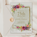 Search for vintage 75th birthday invitations Elegant