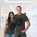Search for break rules tshirts Black