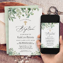 Search for eucalyptus christening invitations Greenery