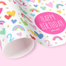 Search for toddler girls wrapping paper Happy birthday