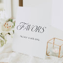 Search for bridal shower favor signs Black and white